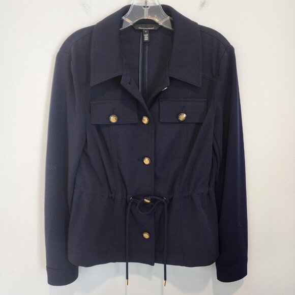 WHBM Tie Waist Shacket, Size 4, Like New - Picture 2 of 8